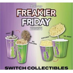 Disney Freakier Friday Green and Purple Party Cups
